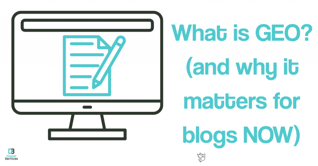 Why is generative engine optimisation for blogs important? This graphic is showing the relationship between clear writing and blog visibility for people and AI tools